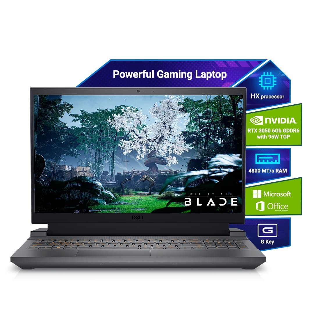 Dell G Series, Intel Core i5-13450HX, 13th Gen, NVIDIA RTX 3050-6GB, 16GB, 512GB SSD, FHD