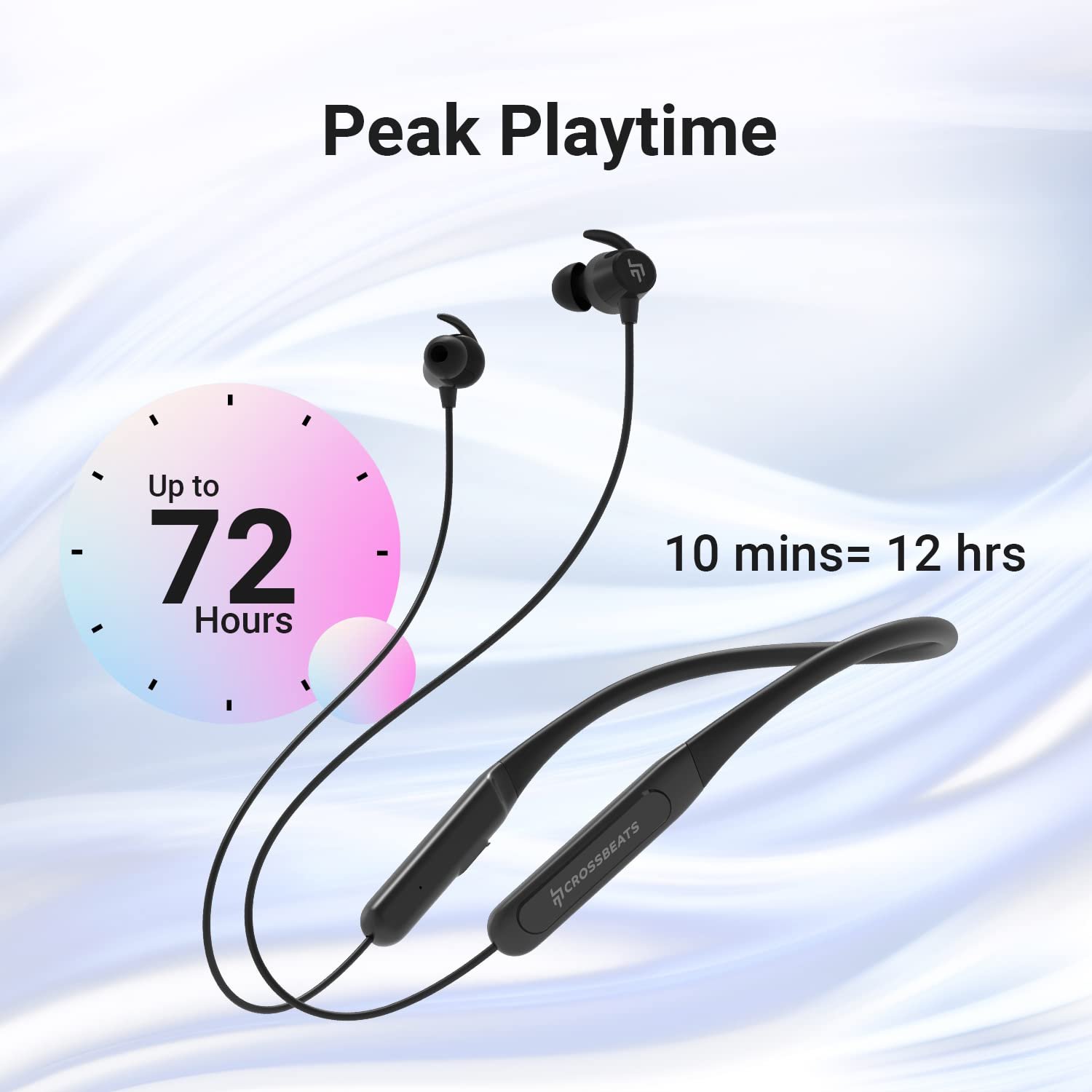 CrossBeats Shuffl Pro Neckband Bluetooth Wireless Earphones