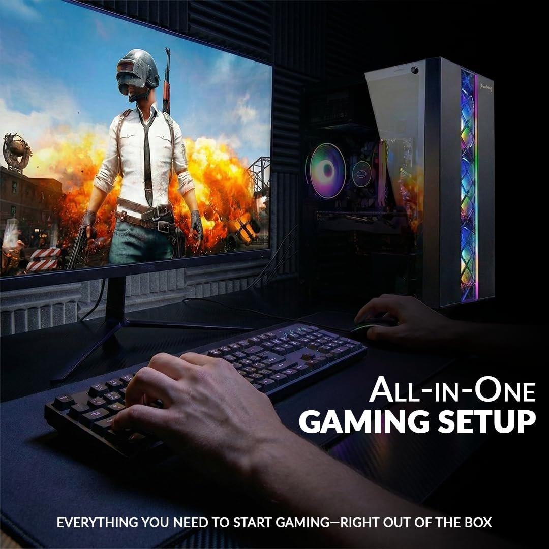 All-in-One Desktop Computer Set with Monitor, Keyboard & Mouse