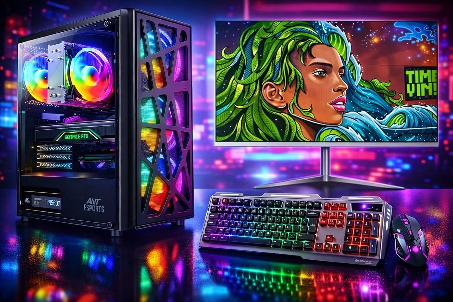 Gaming Desktop PC Set with i7 3770 Processor | 16GB RAM