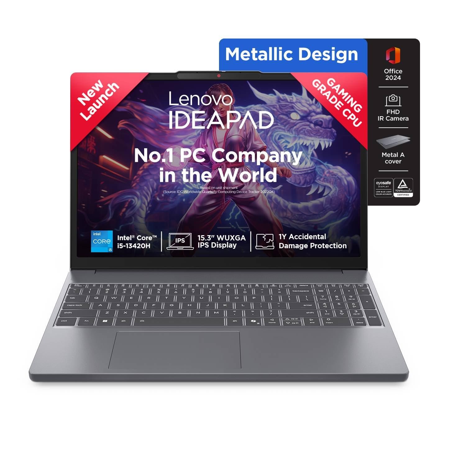 Lenovo IdeaPad Slim 3 13th Gen Intel Core i5-13420H 15.3″(38.8cm) WUXGA IPS Laptop(16GB RAM/512GB SSD
